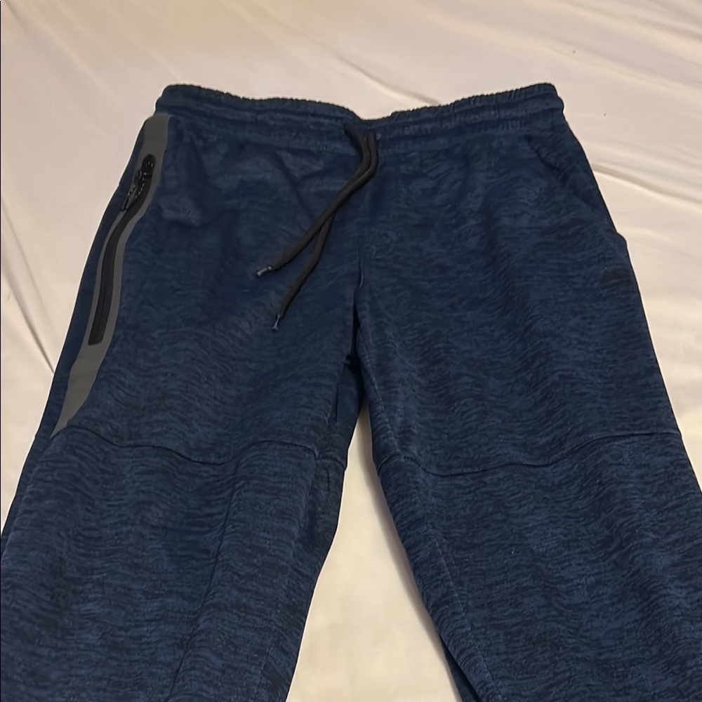 Men's Navy Joggers with Zipper Pocket